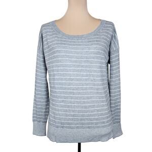 Grey Gray Striped Small Gap Sweater